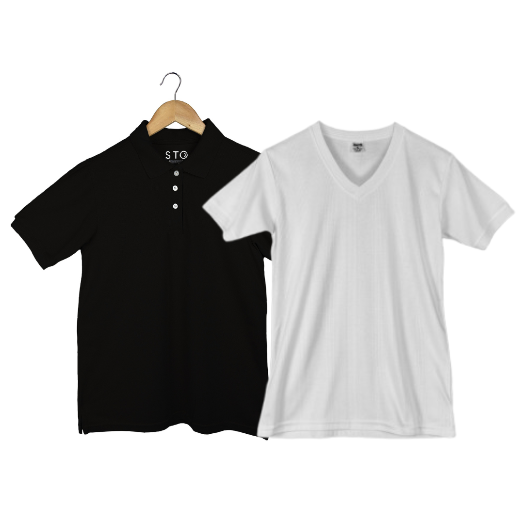 Camiseta Polo + Camiseta Acanalada Hombre