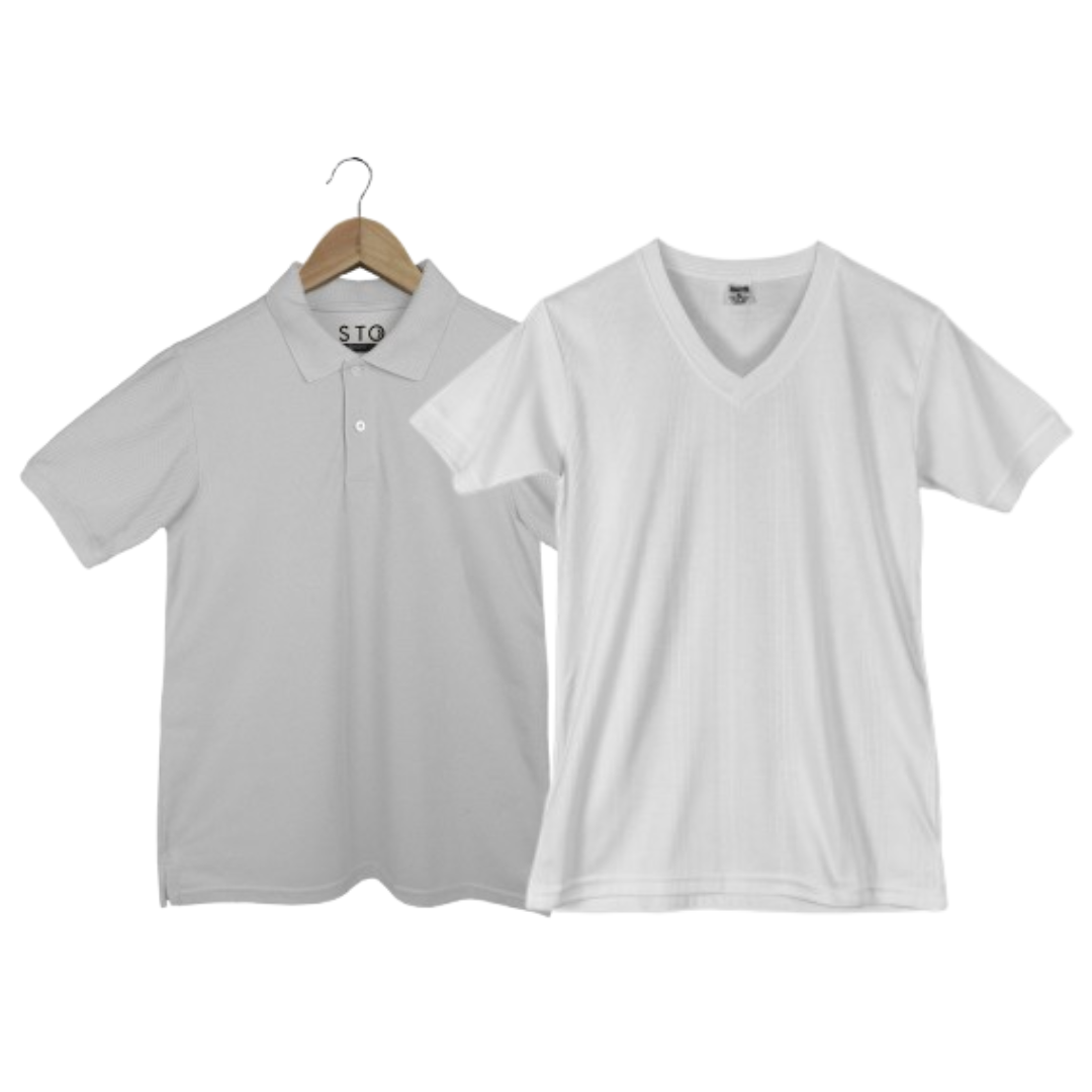 Camiseta Polo + Camiseta Acanalada Hombre