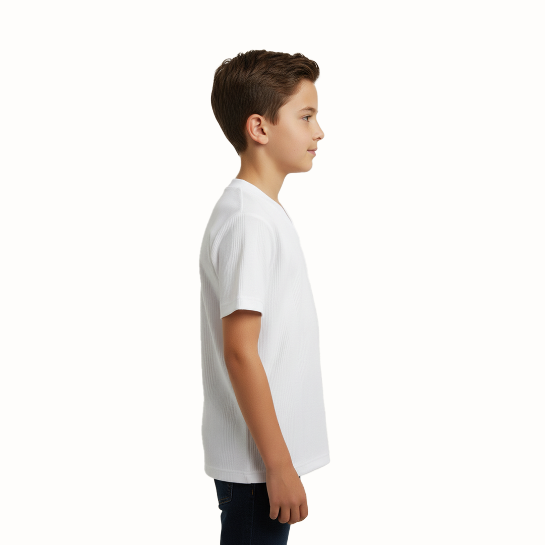 COMBO X2 | Camiseta Niño Acanalada Cuello V|3344