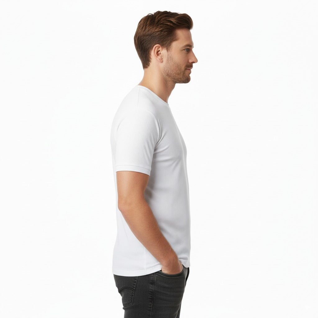 COMBO X5 | Camiseta Acanalada Cuello Redondo 5069