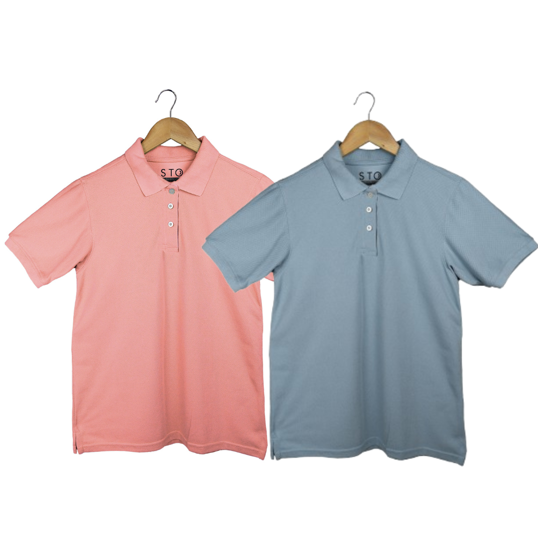 Camiseta Polo Mujer Combo x2