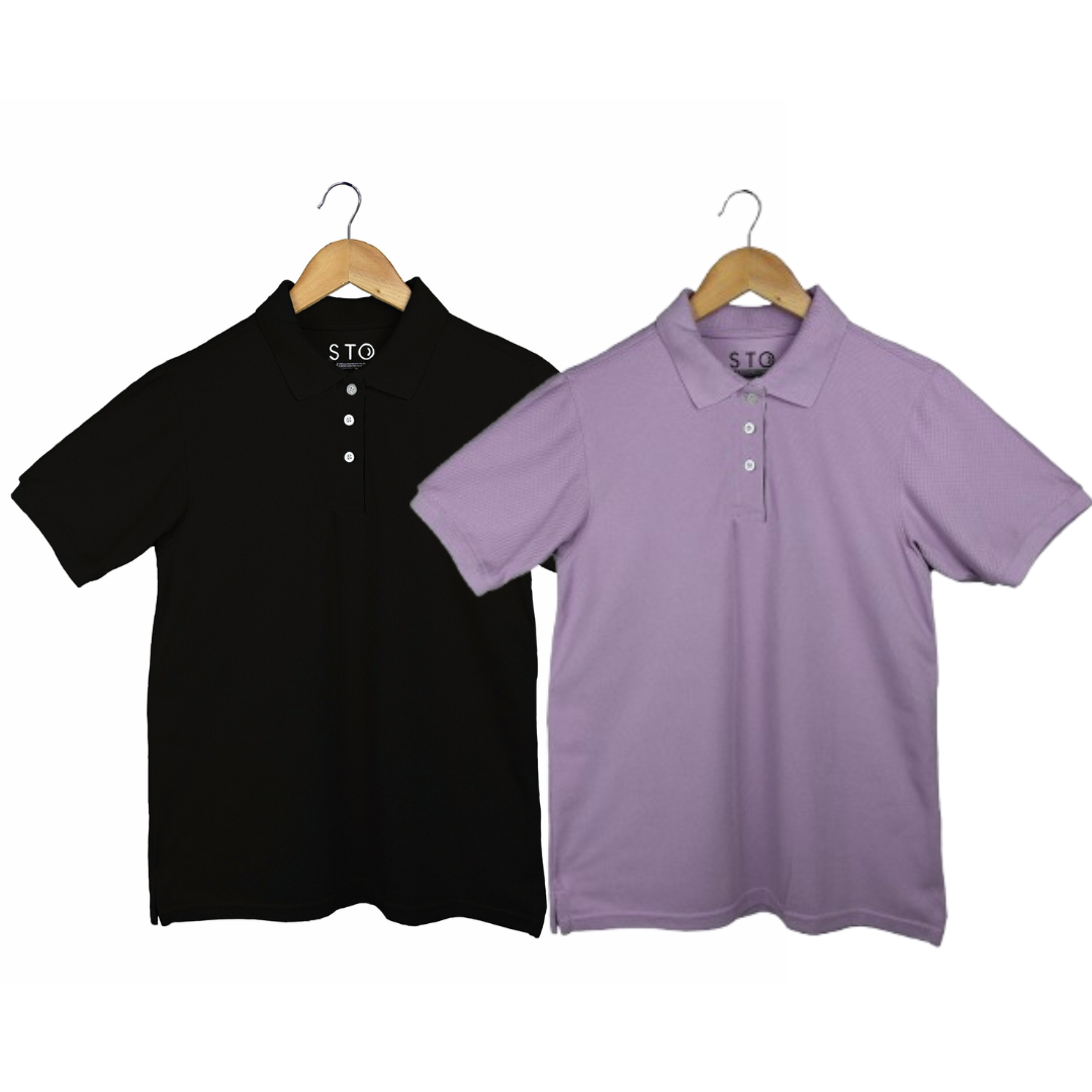 Camiseta Polo Mujer Combo x2