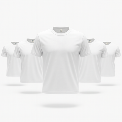 COMBO X5 | Camiseta  Acanalada Cuello Redondo 5069