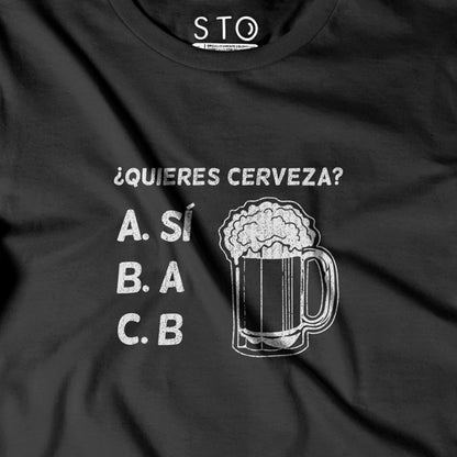 Camiseta Estampada Hombre | ¿Quieres Cerveza?