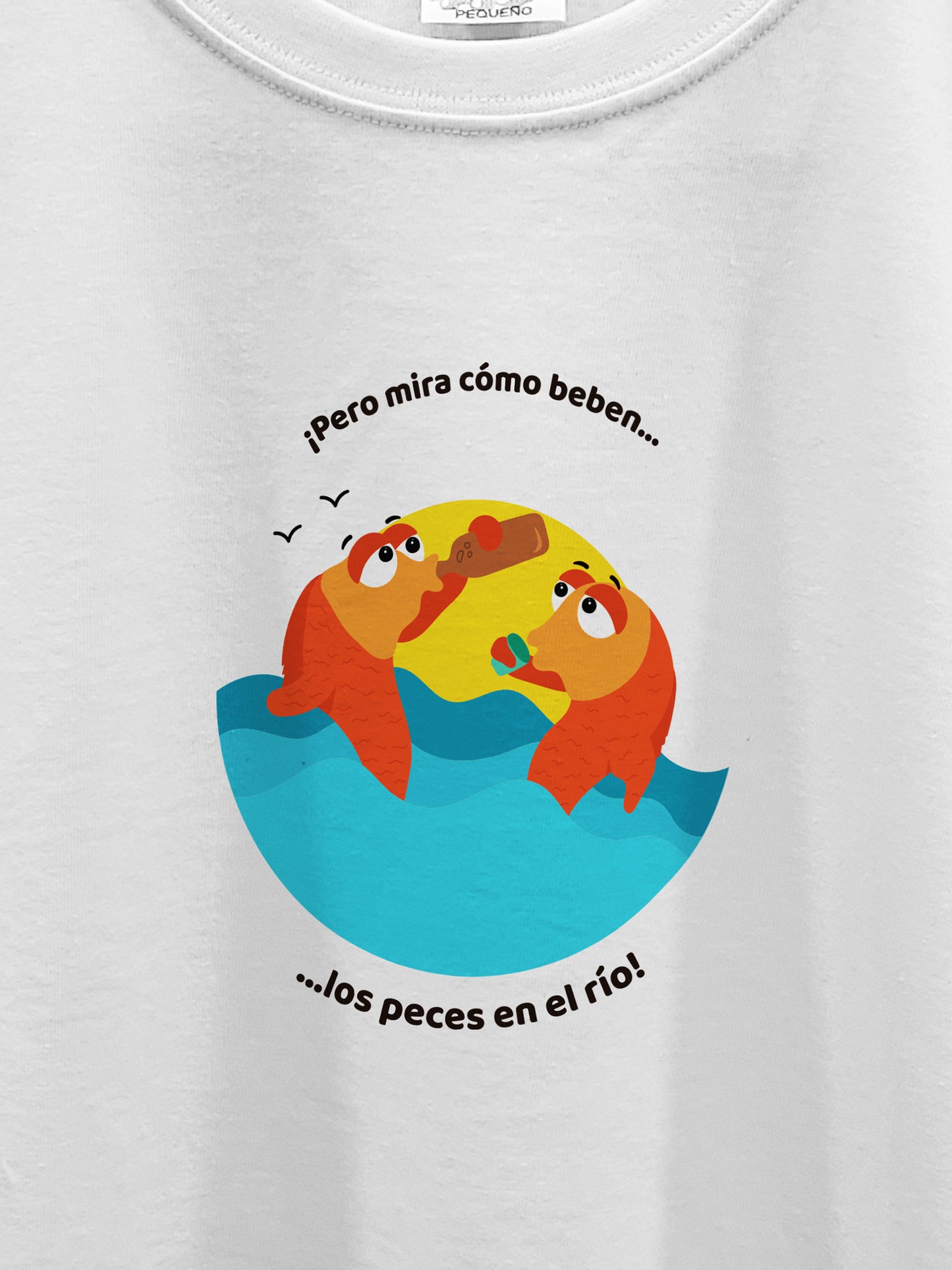 Camiseta Estampada Mujer | Peces en el río
