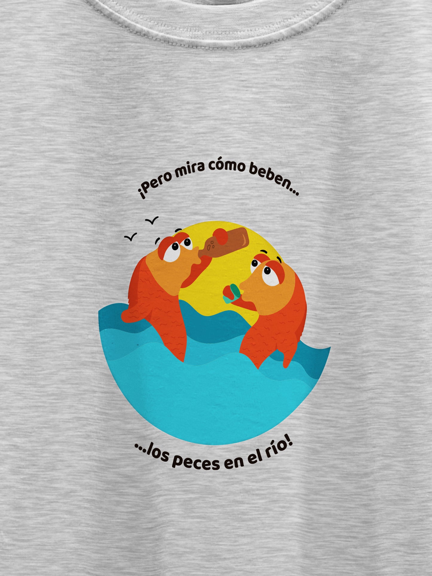 Camiseta Estampada Mujer | Peces en el río