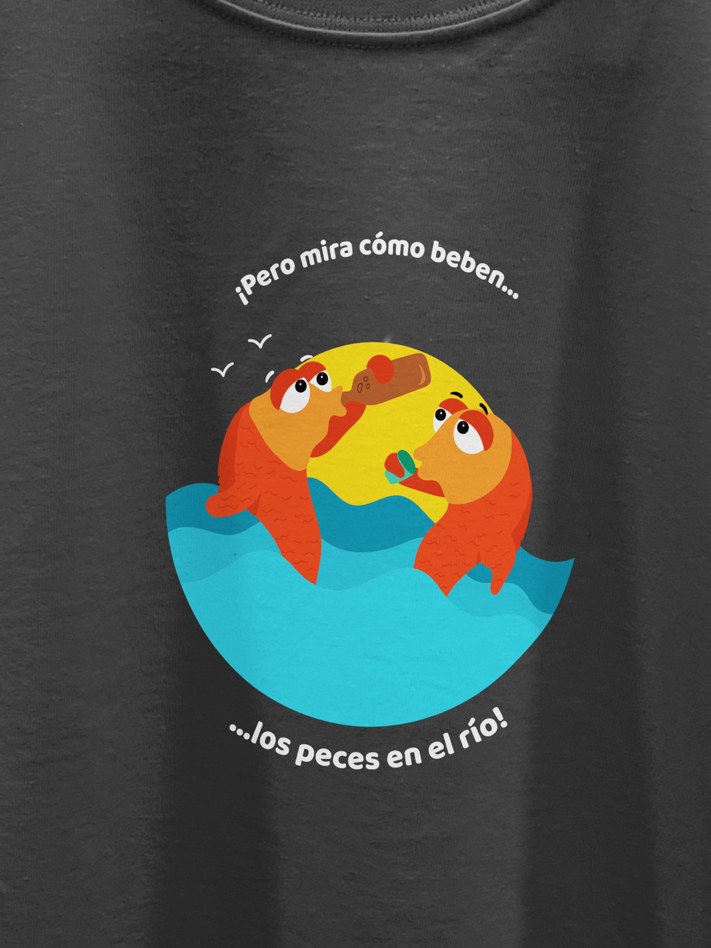 Camiseta Estampada Mujer | Peces en el río