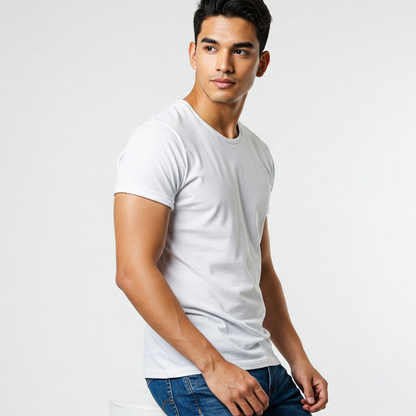 COMBO X2 | Camiseta Básica 100%algodon  Hombre Cuello Redondo AE 5005