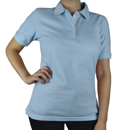 Camiseta Polo Mujer | Azul Celeste