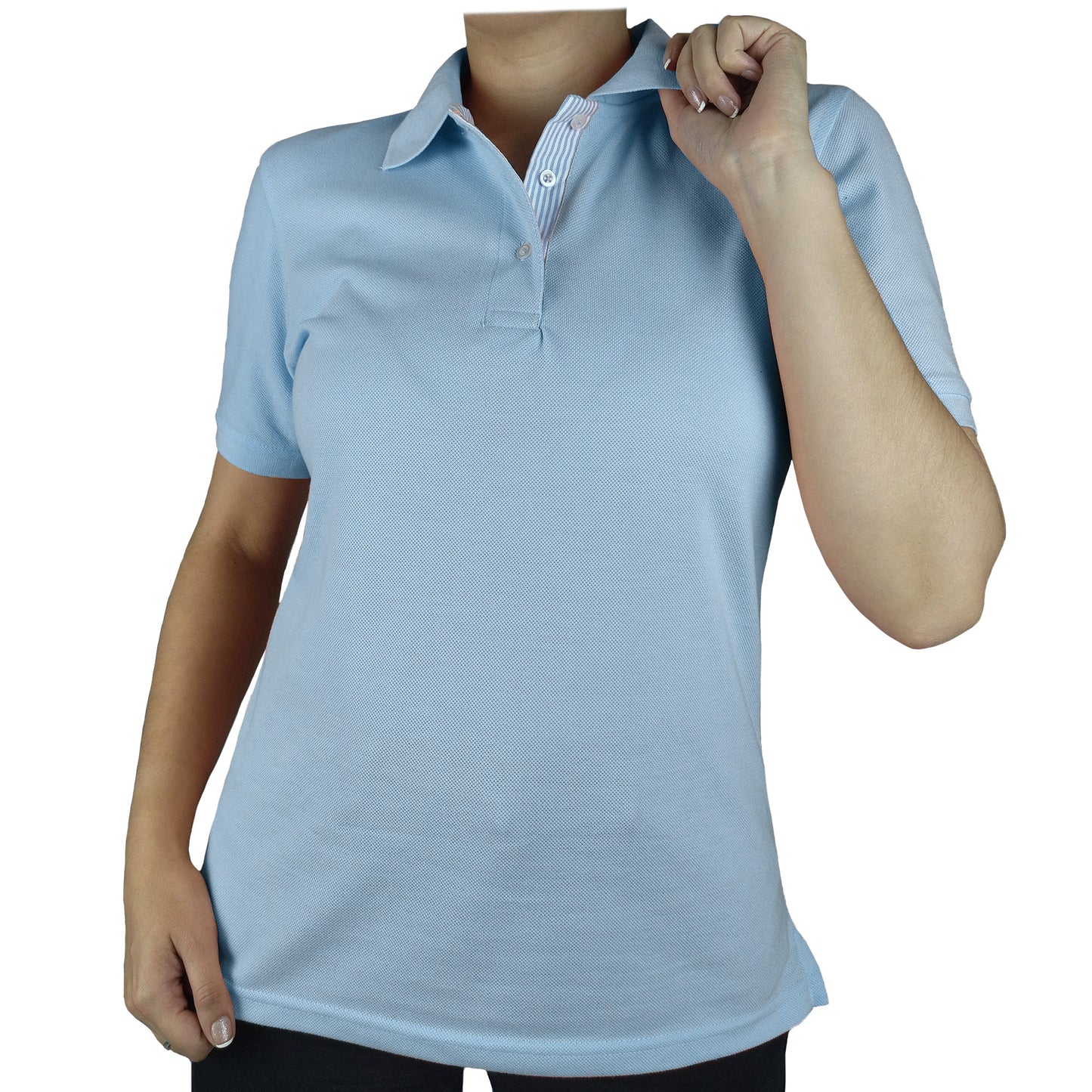 Camiseta Polo Mujer | Azul Celeste