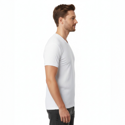 Camiseta Acanalada Hombre | Cuello V 5068