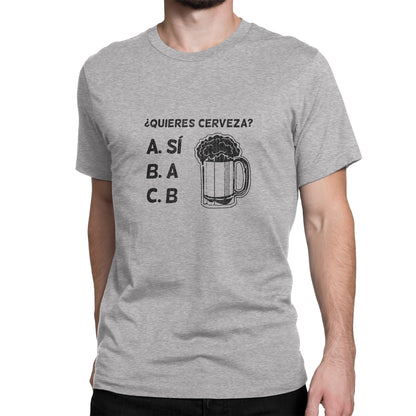 Camiseta Estampada Hombre | ¿Quieres Cerveza?