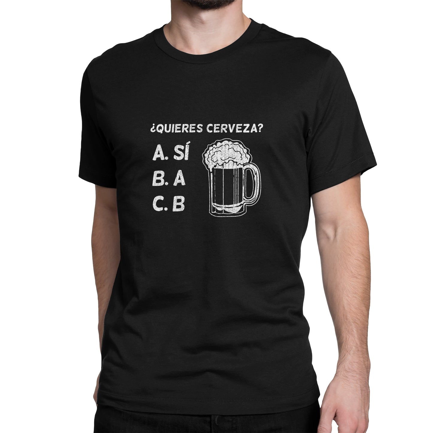 Camiseta Estampada Hombre | ¿Quieres Cerveza?