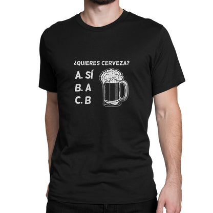 Camiseta Estampada Hombre | ¿Quieres Cerveza?