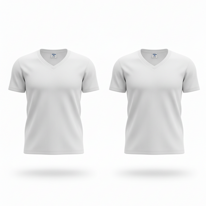 COMBO X2 Camiseta Acanalada Hombre | Cuello V 5068